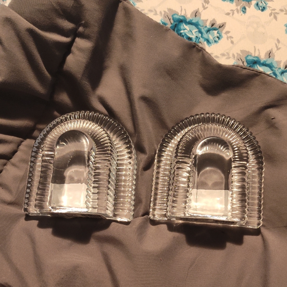 H&M Clear Glass Bookends
